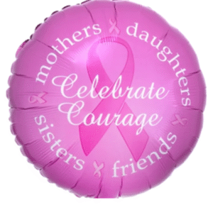 18 inch Breast Cancer Inspirations Packaged Mylar Balloon