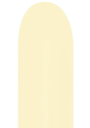 260K Kalisan Twisting Latex Balloons Pastel Matte Macaroon Yellow (50 Per Bag)