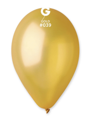 12 inch Gemar Latex Balloons Metallic Gold (50 Per Bag)