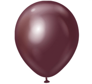 5 inch Kalisan Latex Balloons Mirror Burgundy (50 Per Bag)